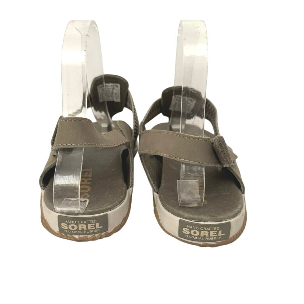 Sorel Women’s Size 10.5 Out 'N About Sandals Back Strap Toe Post Sage Grey - Picture 6 of 10